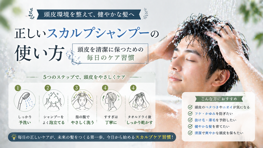 正しいスカルプシャンプーの使い方｜頭皮を清潔に保つための毎日のケア習慣
