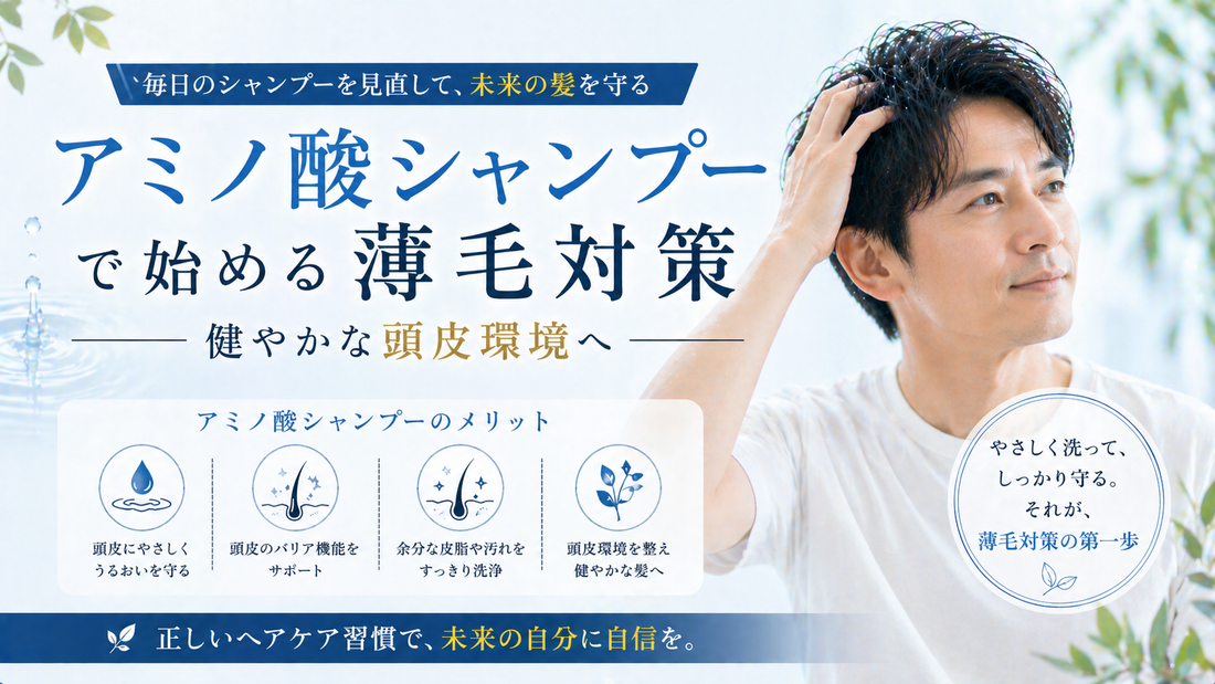 アミノ酸シャンプーで始める薄毛対策。健やかな頭皮環境へ