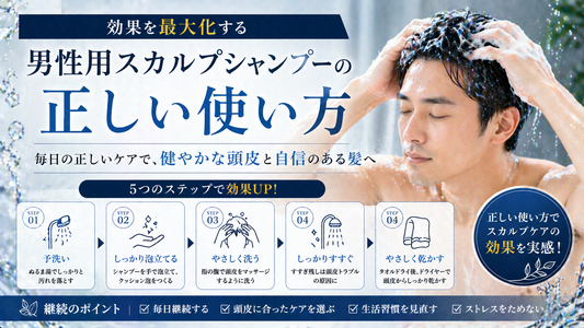 効果を最大化する男性用スカルプシャンプーの正しい使い方
